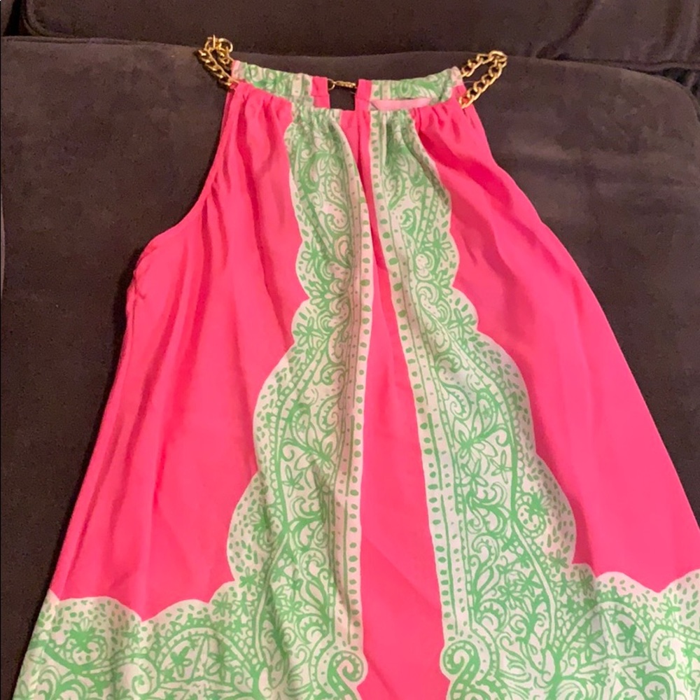 Lilly pulitzer silk halter top size M